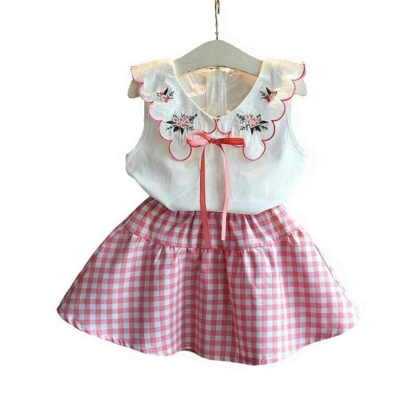 Kids Baby Girls Clothing Sets Summer TShirtsskirt Clothes - Image 5