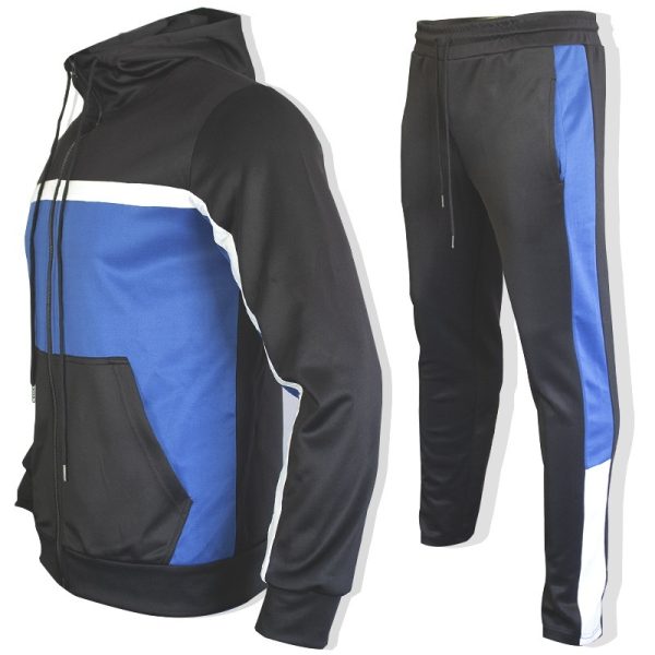 Men's Fashion Trendy Brand Contrast Color Sweatshirt Trousers Two-piece Set - Image 9