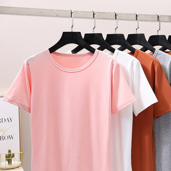 Pure White T Loose Casual Short Sleeve - Image 4
