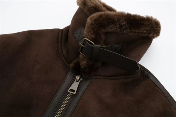 Warm Fur Integrated Loose Motorcycle Double-sided Jacket Jacket - Image 5