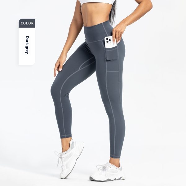 Women's Slim-fit Pocket High Waist Workout Sports Yoga Pants - Image 7