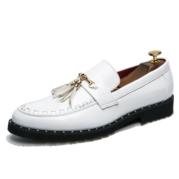 Men's Casual Pointed Creative Solid Color Leather Shoes - Image 5