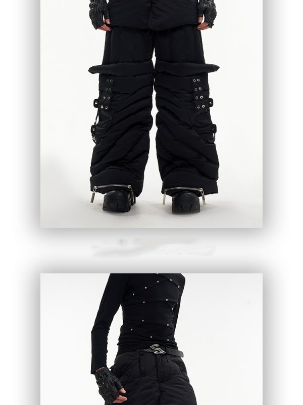 Men's Winter Casual Pants With Folded And Thickened Legs - Image 3