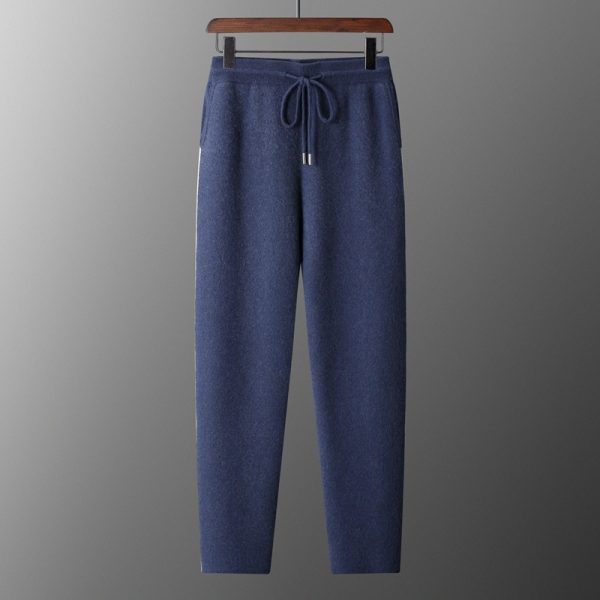 Thickened Assorted Colors Cashmere Men's Casual Loose Knitted Casual Pants - Image 4
