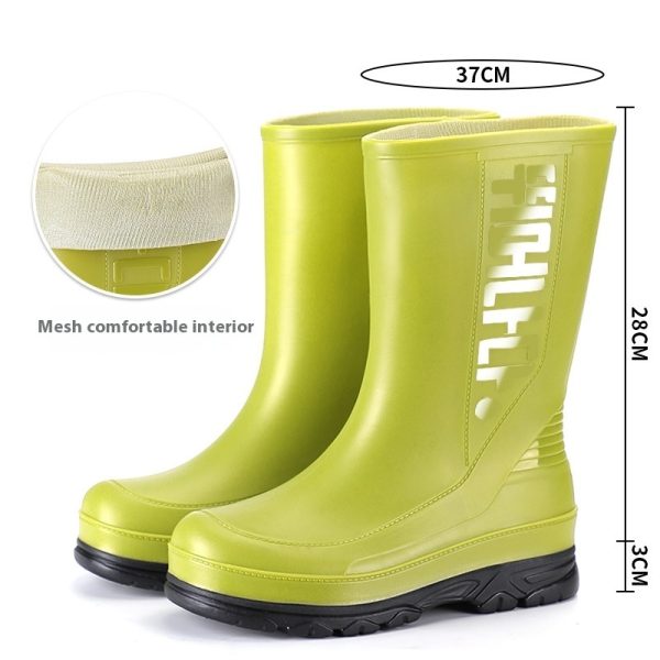 Fashion Middle Women's Non-slip Rain Boots - Image 6