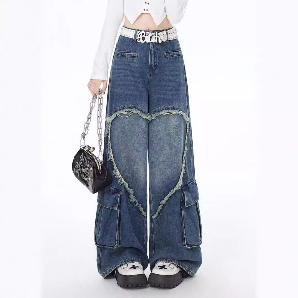 American Street Washed Tie-dyed Jeans Women - Image 3