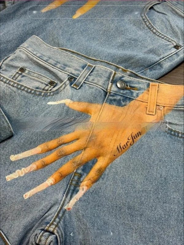 Printed Fashion Jeans Personalized Fingers - Image 6