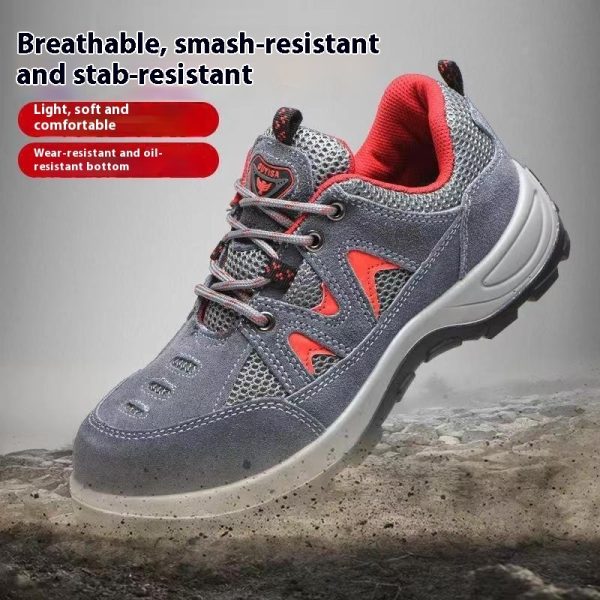 Four Seasons Men's Solid Soled Safety Protection Shoes - Image 4