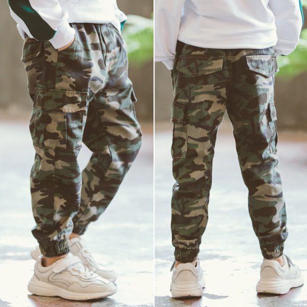 Children's Sports Military Camouflage Casual Trousers - Image 4