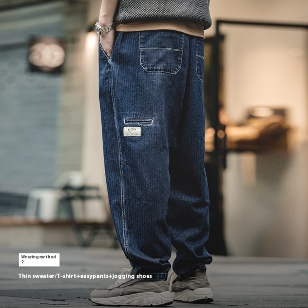 Casual Denim Tapered Jeans For Men - Image 3
