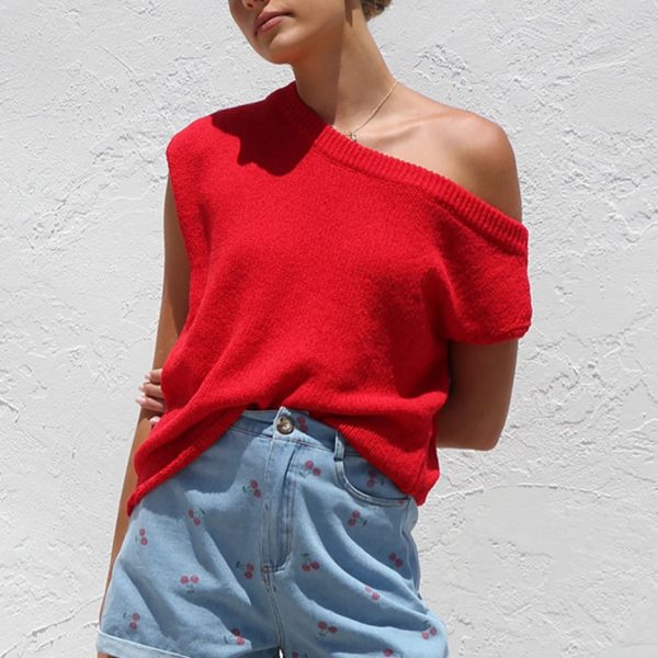 Knitted Y2g Summer Knitwear Sweater Pullover Top - Image 2