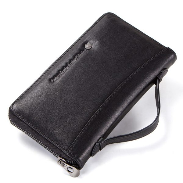 Long Top Layer Cowhide Men's Wallet Multifunctional - Image 4