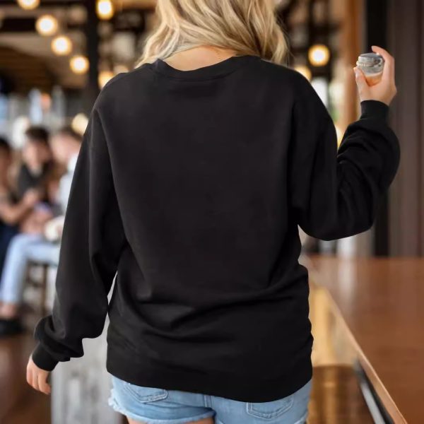 Women's Printed Long Sleeve Crew Neck Sweater - Image 2