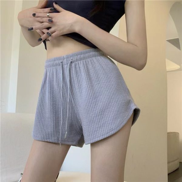 Waffle Casual All-Match Sports Shorts For Women - Image 8