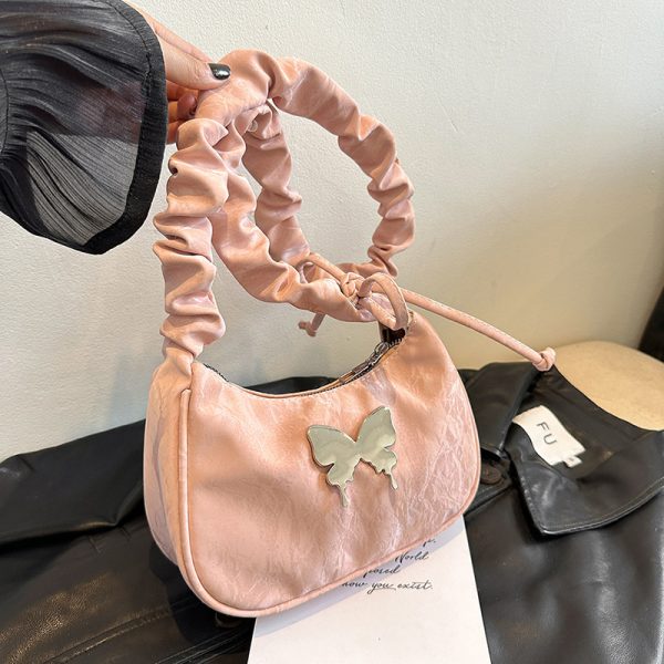 Crossbody Bag Casual Drawstring Bow Shoulder Bag - Image 9