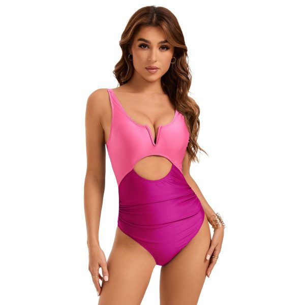 V-support Hollow Backless One-piece Swimsuit For Women - Image 9