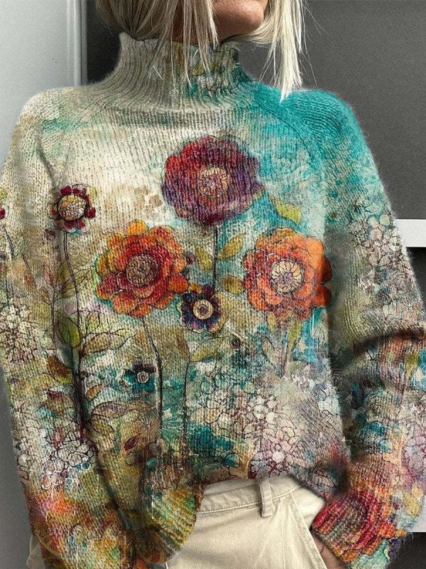 Christmas Abstract Printing Casual Cloak Coat Cardigan Sweater - Image 5