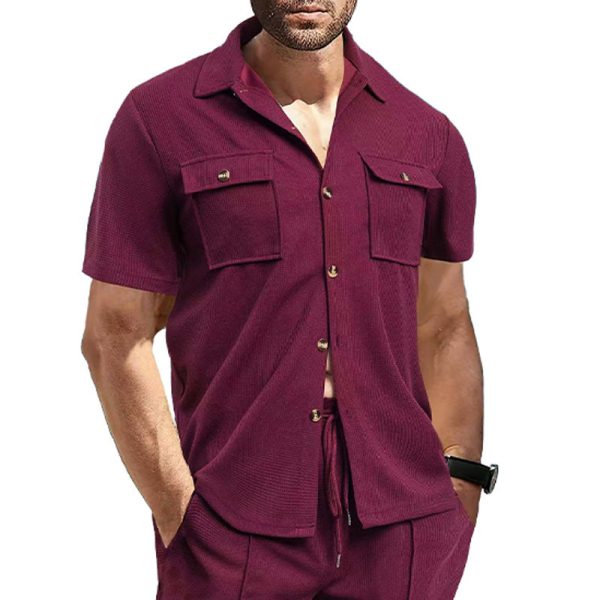 Men's Summer American Leisure Cargo Shirt - Image 9