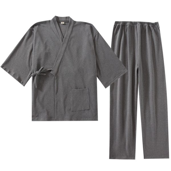 Japanese Style Muji Men's Kimono Pajamas Thickened Warm - Image 5
