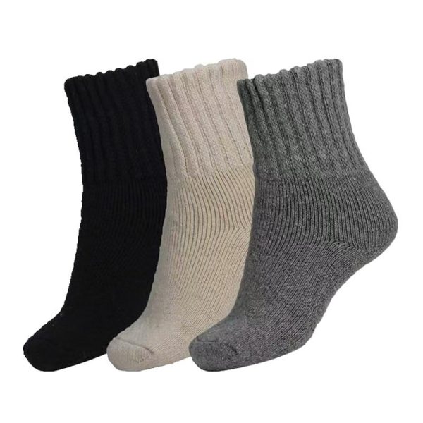 Wool Women's Medium Stockings Thickened Keep Warm Pure Color - Image 3
