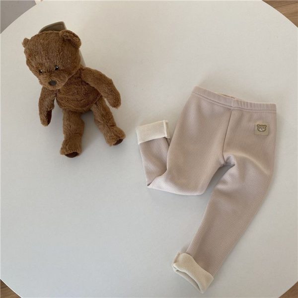 Girls' Single-layer Fleece-lined Fashionable All-matching Leggings - Image 6