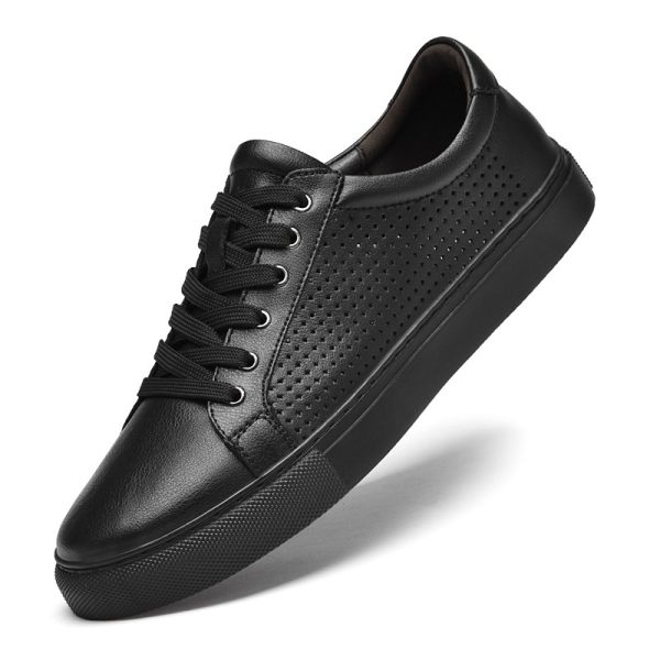 Punching Hollowed Leisure Cowhide Board Shoes - Image 5