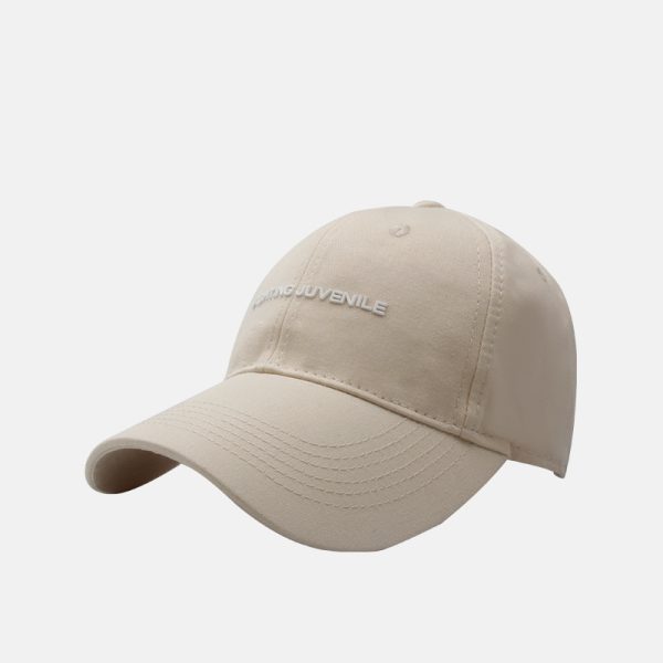 Cotton Letter Curved Brim Adjustable Baseball Cap - Image 8
