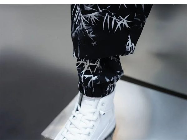 Men's Summer Loose Floral Casual Ice Silk Harem Pants - Image 3