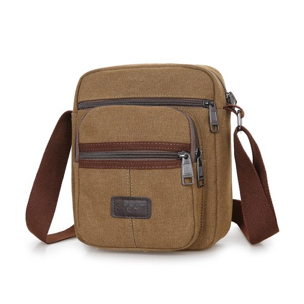 Canvas Retro Men's Messenger Bag - Image 8