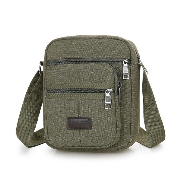 Canvas Retro Men's Messenger Bag - Image 7