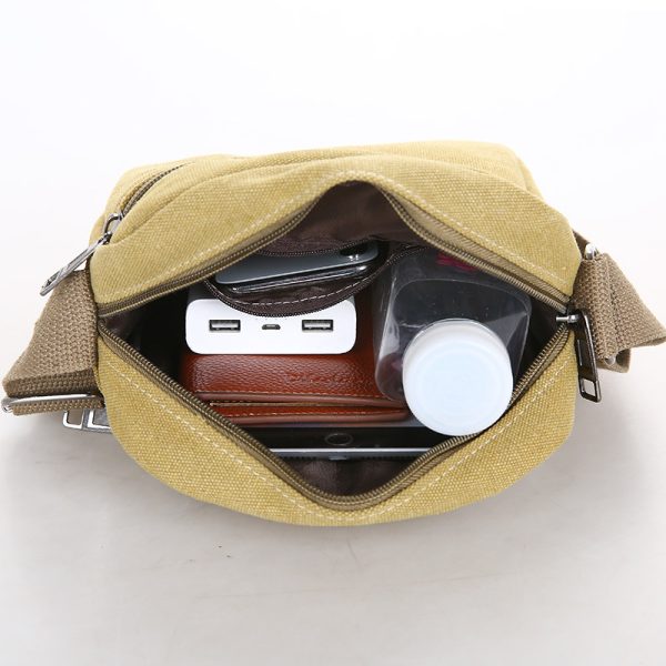 Canvas Retro Men's Messenger Bag - Image 4