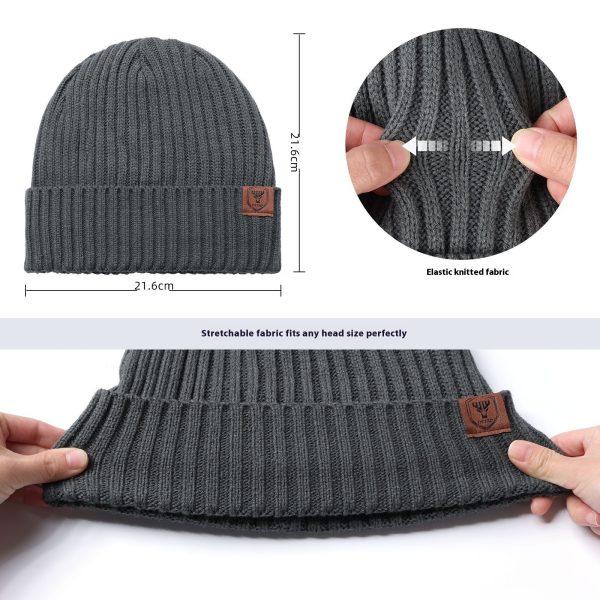 Big Head Circumference Warm Ear Protection Men's Woolen Cap - Image 4