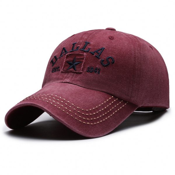 Soft Top Washed-out Vintage Coating Cloth Peaked Cap - Image 8