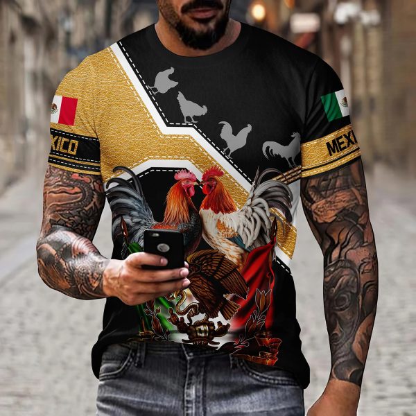 Eagle And Snake T-shirt Loose Round Neck Men's Short Sleeve T-shirt - Image 6