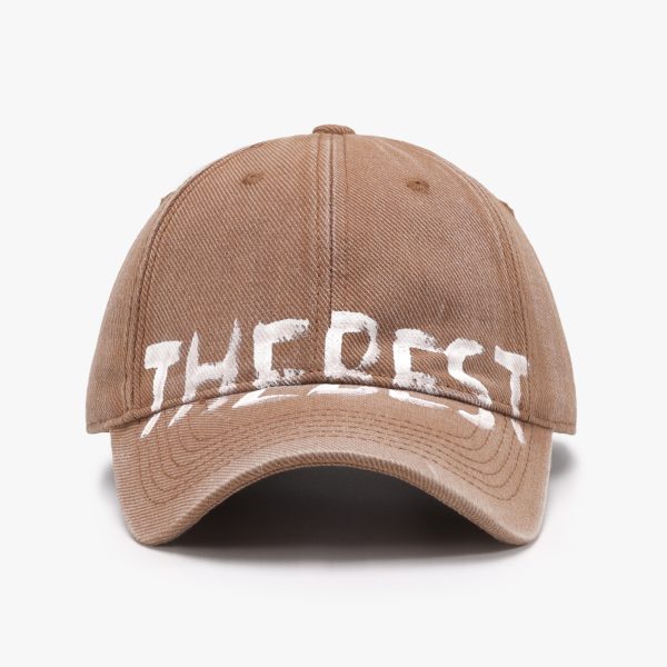 Letter Graffiti Curved Brim Soft Top Baseball Cap - Image 8