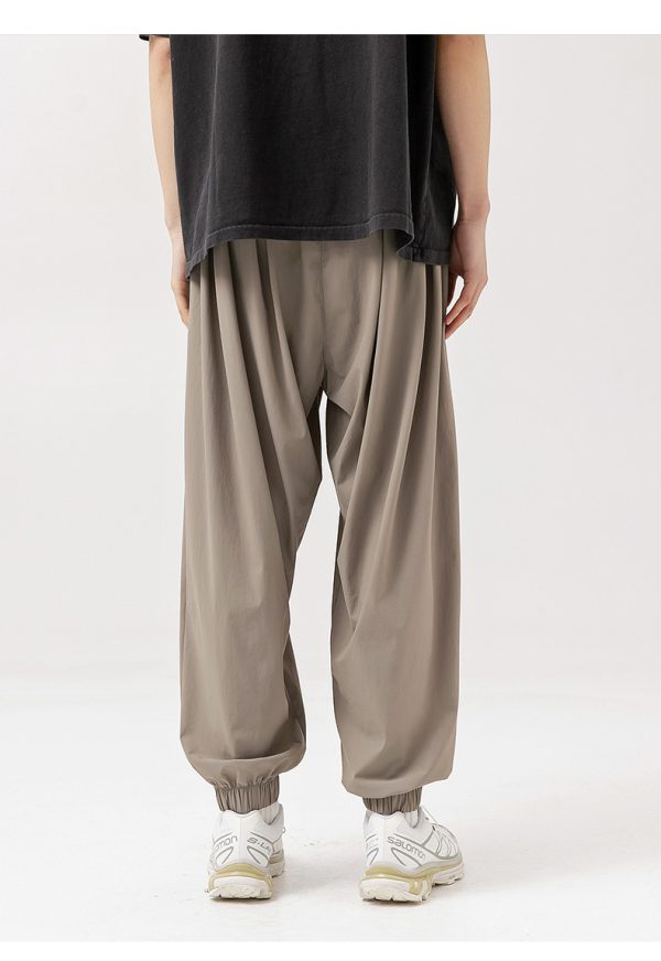 Trendy Ice-feeling Draping Effect Laced Pants - Image 10