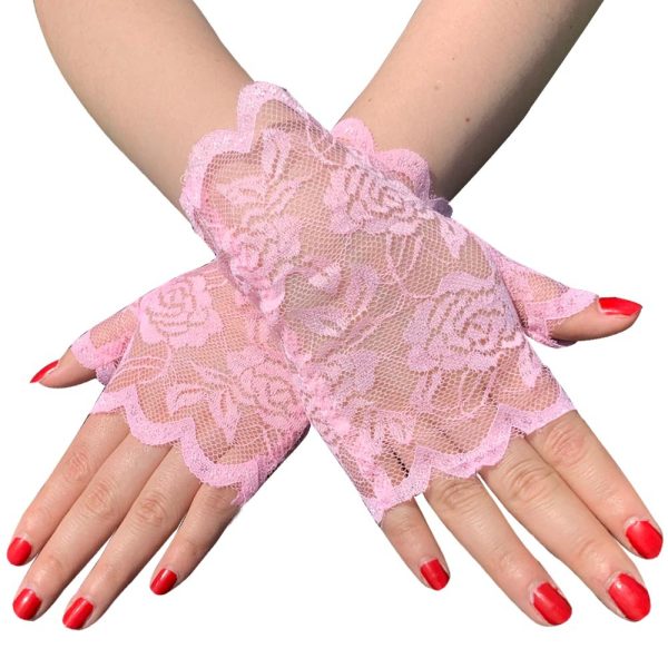 Women's Sun-proof Short Half-finger Lace Gloves - Image 10