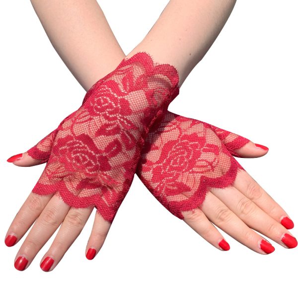Women's Sun-proof Short Half-finger Lace Gloves - Image 6