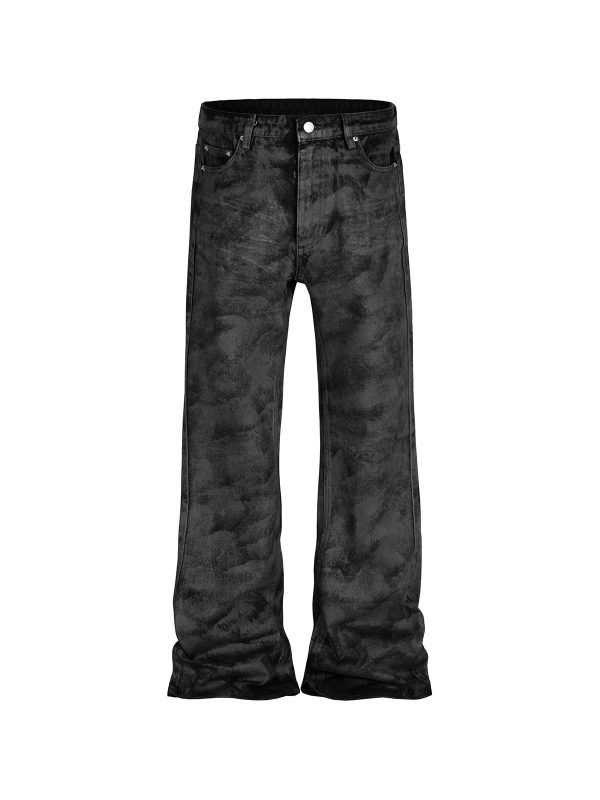 Men's Wide Leg Black Trousers Skinny Jeans - Image 6