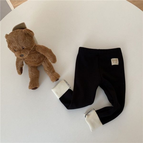 Girls' Single-layer Fleece-lined Fashionable All-matching Leggings - Image 7