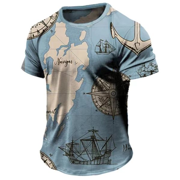 Men's Casual Loose Short Sleeves T-shirt Round Neck - Image 3