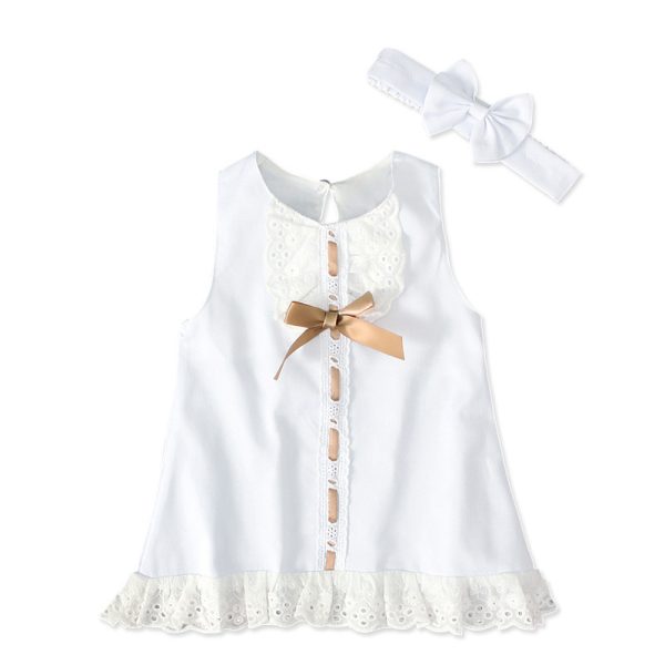 Girls baby sleeveless bow skirt - Image 6