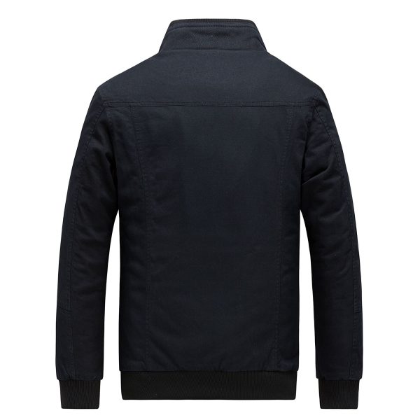 Men's Jacket Fleece-lined Thickened Slim Fit Coat - Image 2