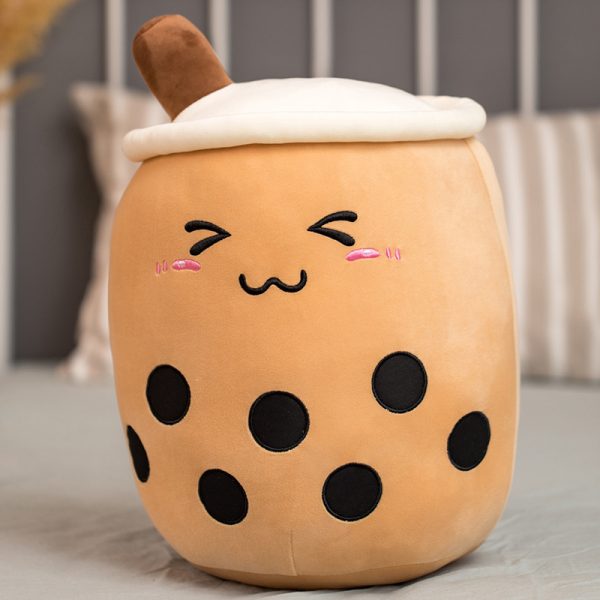 Unique Soft Teddy Plush Boba Milk Tea Plushie Toy Stuffed Fruit Shape Taste Milk Tea Hug Pillow Balls Boba Tea Cup Cushion Kids - Image 8