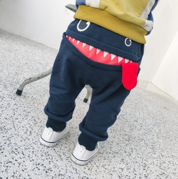 boys casual pants autumn loaded Korean children's casual sweatpants baby cartoon loose trousers - Image 10