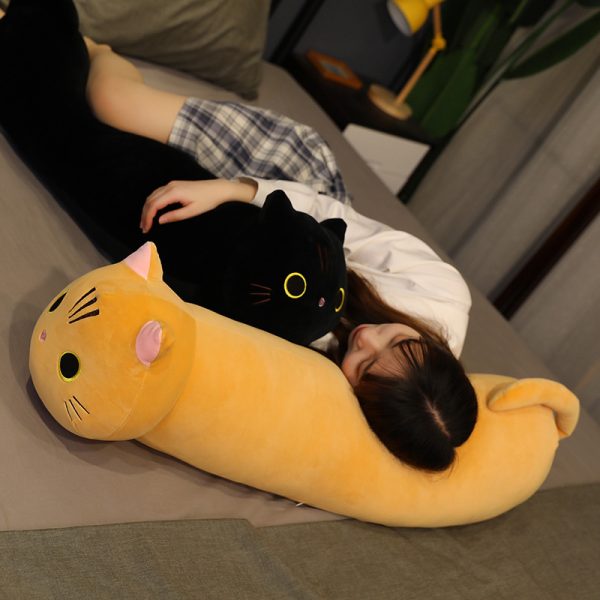 Large Size Cartoon Cat Plush Toys Stuffed Cloth Doll Long Animal Pillow Cushion - Image 3