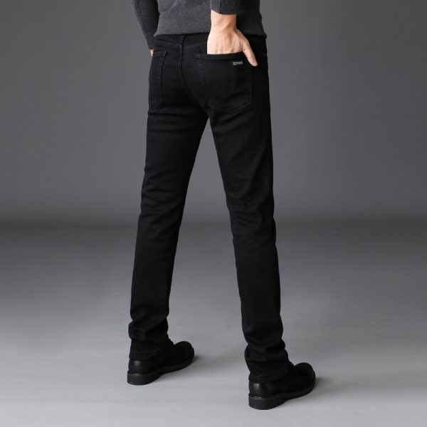 Men's Casual Loose Straight High Stretch Jeans - Image 4