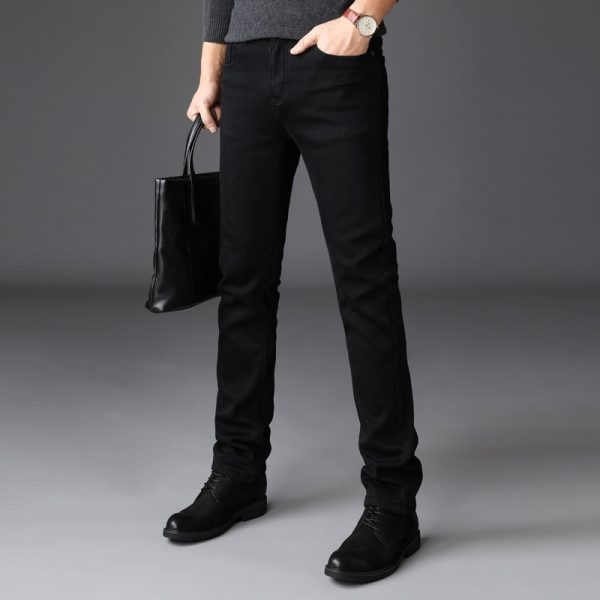 Men's Casual Loose Straight High Stretch Jeans - Image 2