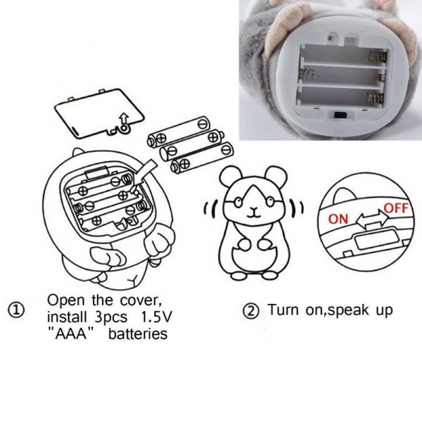15CM Little Talking Hamster Toy - Image 3