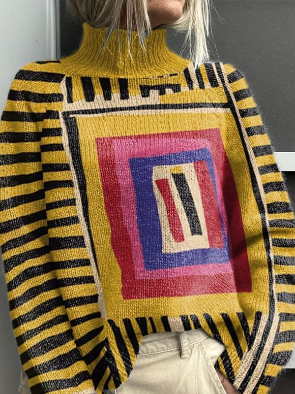 Christmas Abstract Printing Casual Cloak Coat Cardigan Sweater - Image 4